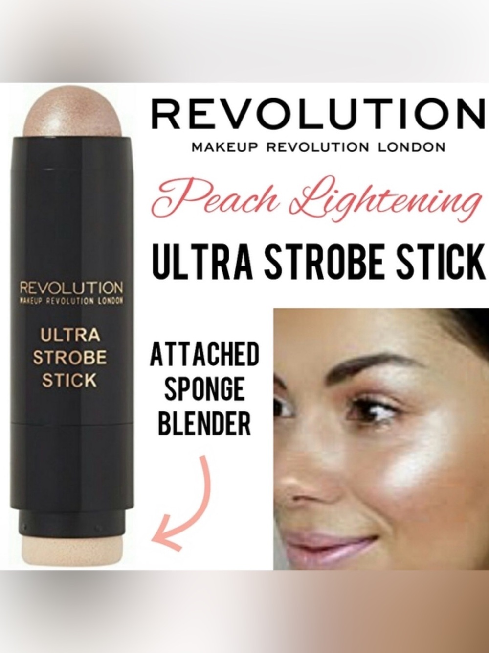 Makeup Revolution Ultra Strobe Stick - Peach Lightened Glow